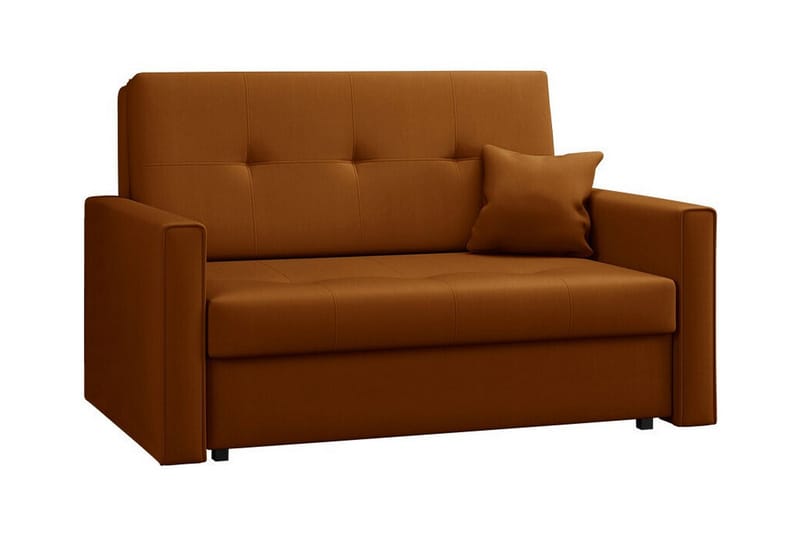 Denegal 2-sits liten bäddsoffa i Plysch, Gul