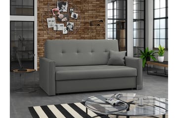 Denegal 2-sits liten bäddsoffa i Plysch - Grå - Möbler - Soffa - Bäddsoffa - 2 sits bäddsoffa