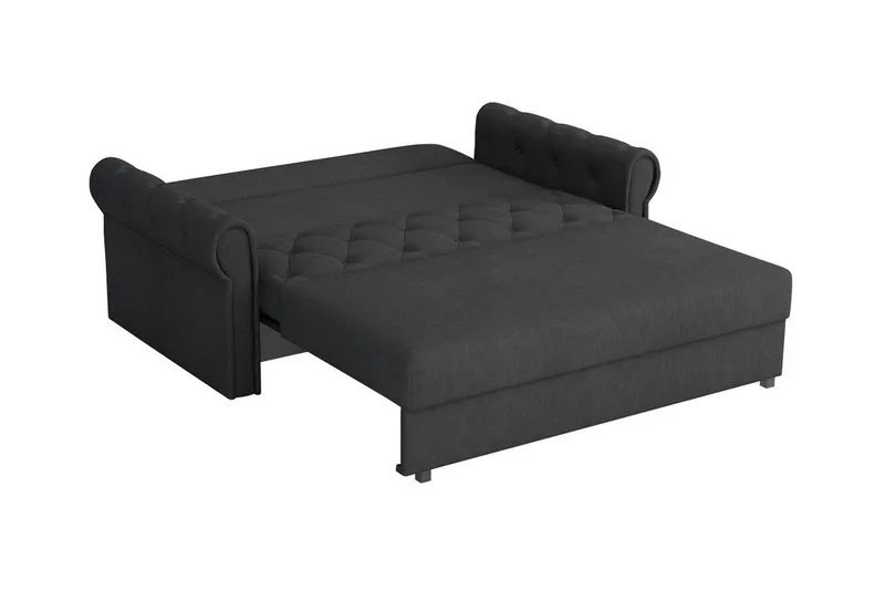 Denegal 2-sits liten bäddsoffa i Plysch - Grön - Möbler - Soffa - Bäddsoffa - 2 sits bäddsoffa