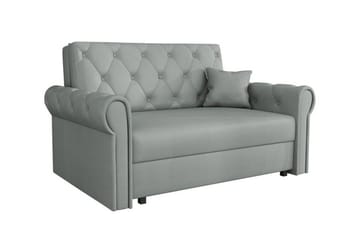 Denegal 2-sits liten bäddsoffa i Plysch - Grå - Möbler - Soffa - Bäddsoffa - 2 sits bäddsoffa