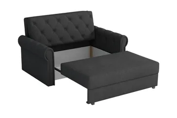 Denegal 2-sits liten bäddsoffa i Plysch - Blå - Möbler - Soffa - Bäddsoffa - 2 sits bäddsoffa