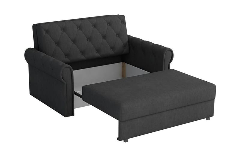 Denegal 2-sits liten bäddsoffa i Plysch - Blå - Möbler - Soffa - Bäddsoffa - 2 sits bäddsoffa