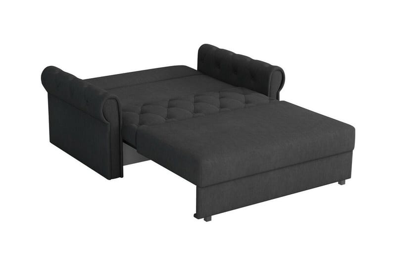 Denegal 2-sits liten bäddsoffa i Plysch - Grön - Möbler - Soffa - Bäddsoffa - 2 sits bäddsoffa