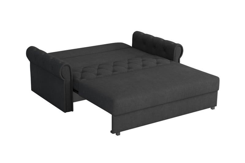 Denegal 2-sits liten bäddsoffa i Plysch - Blå - Möbler - Soffa - Bäddsoffa - 2 sits bäddsoffa
