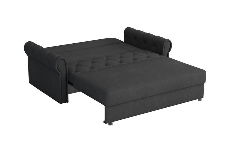 Denegal 2-sits liten bäddsoffa i Plysch - Grå - Möbler - Soffa - Bäddsoffa - 2 sits bäddsoffa