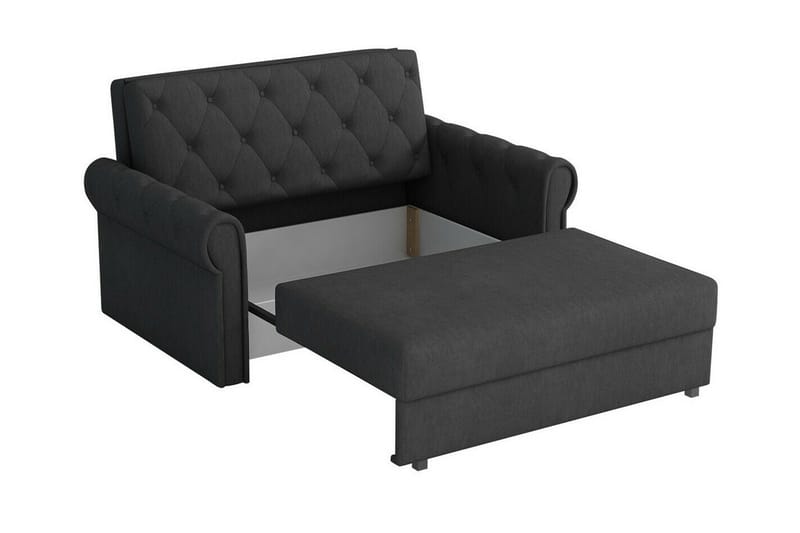 Denegal 2-sits liten bäddsoffa i Plysch - Grön - Möbler - Soffa - Bäddsoffa - 2 sits bäddsoffa
