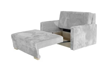 Denegal 2-sits liten bäddsoffa i Plysch - Grå - Möbler - Soffa - Bäddsoffa - 2 sits bäddsoffa