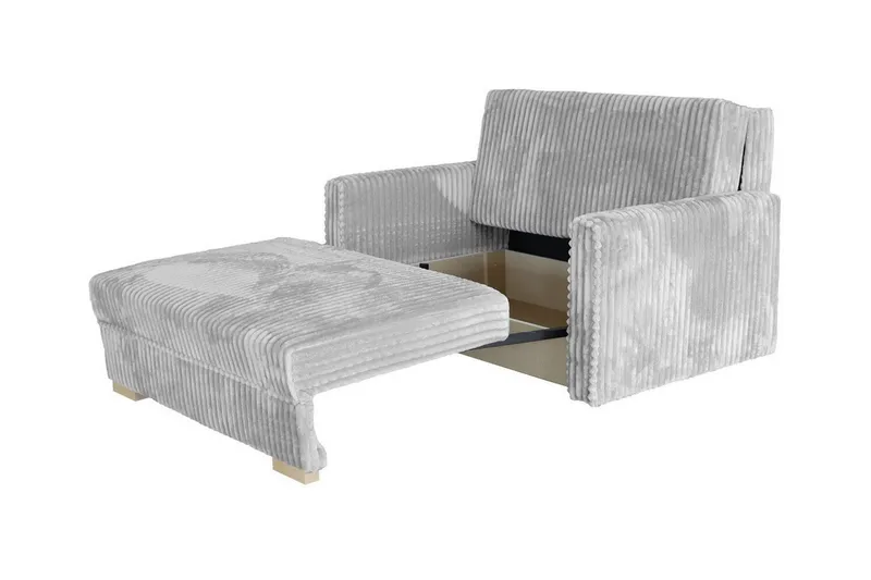 Denegal 2-sits liten bäddsoffa i Plysch - Grå - Möbler - Soffa - Bäddsoffa - 2 sits bäddsoffa