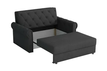 Denegal 2-sits liten bäddsoffa i Plysch - Grå - Möbler - Soffa - Bäddsoffa - 2 sits bäddsoffa