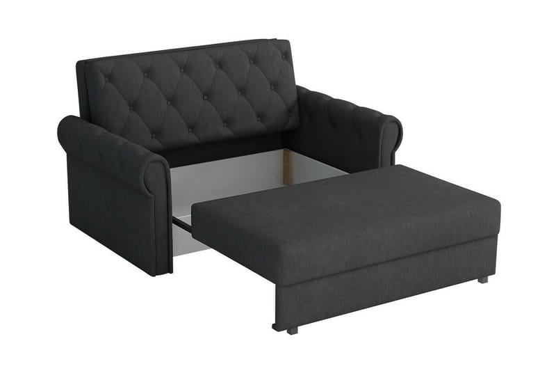 Denegal 2-sits liten bäddsoffa i Plysch - Grå - Möbler - Soffa - Bäddsoffa - 2 sits bäddsoffa