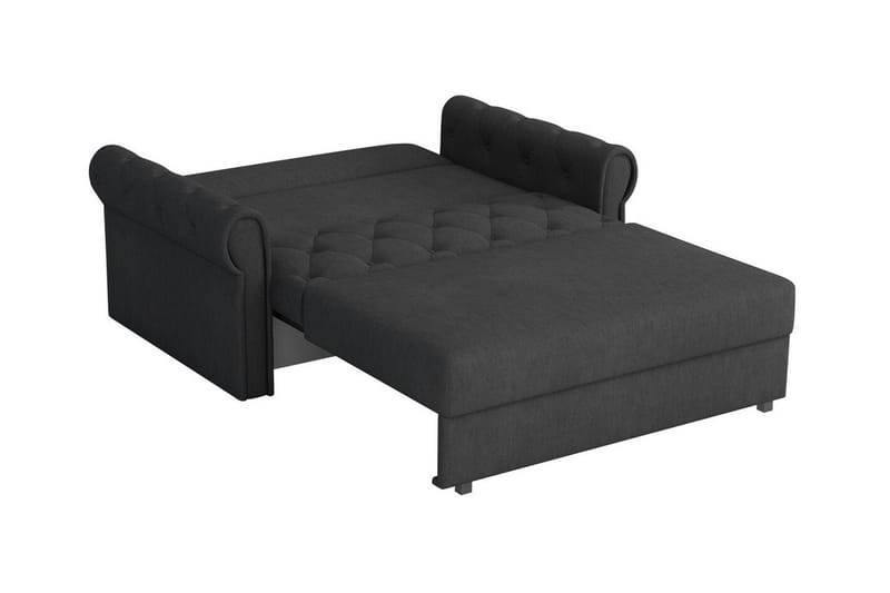 Denegal 2-sits liten bäddsoffa i Plysch - Blå - Möbler - Soffa - Bäddsoffa - 2 sits bäddsoffa