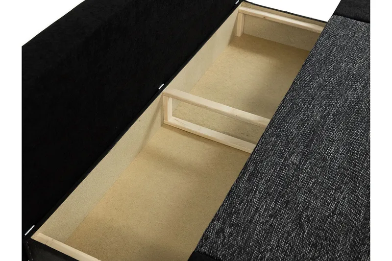 Emma Bäddsoffa 200x94x76 cm - Svart/Grå - Möbler - Soffa - Bäddsoffa - 2 sits bäddsoffa