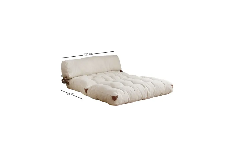 Fold Teddy Bäddsoffa Cream - Cream - Möbler - Soffa - Bäddsoffa - 2 sits bäddsoffa
