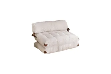 Fold Teddy Bäddsoffa Vit - Vit - Möbler - Soffa - Bäddsoffa - 2 sits bäddsoffa