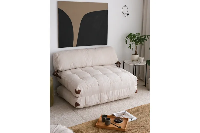 Fold Teddy Bäddsoffa Vit - Vit - Möbler - Soffa - Bäddsoffa - 2 sits bäddsoffa