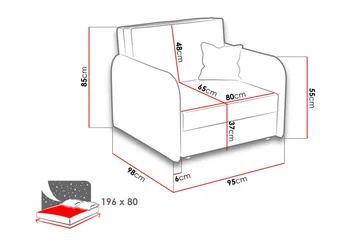 Hedensö Fåtölj - Grå - Möbler - Soffa - Bäddsoffa - 2 sits bäddsoffa