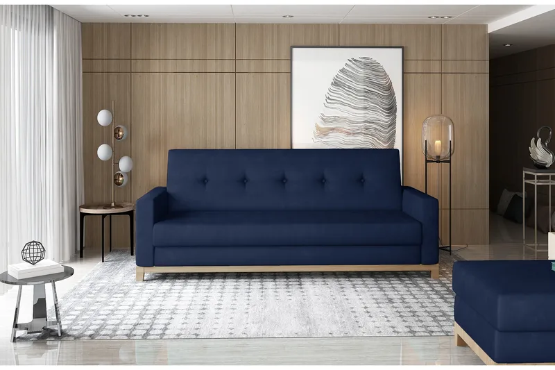 Iselene 2-sits Bäddsoffa, Blå