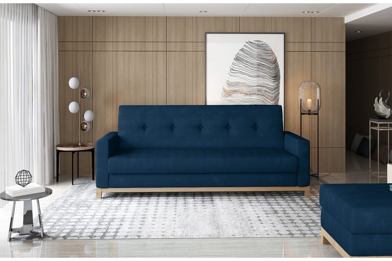 Iselene 2-sits Bäddsoffa, Blå