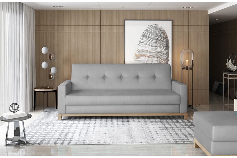 Iselene 2-sits Bäddsoffa, Grå