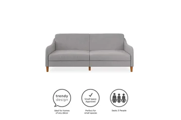 Jasper 2-sits Bäddsoffa Ljusgrå - Dorel Home - Möbler - Soffa - Bäddsoffa - 2 sits bäddsoffa