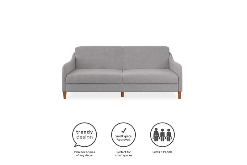 Jasper 2-sits Bäddsoffa Ljusgrå - Dorel Home - Möbler - Soffa - Bäddsoffa - 2 sits bäddsoffa