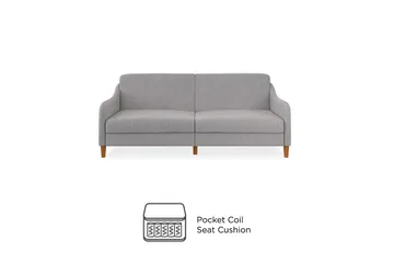 Jasper 2-sits Bäddsoffa Ljusgrå - Dorel Home - Möbler - Soffa - Bäddsoffa - 2 sits bäddsoffa