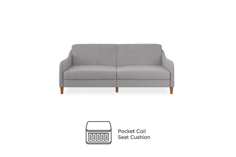 Jasper 2-sits Bäddsoffa Ljusgrå - Dorel Home - Möbler - Soffa - Bäddsoffa - 2 sits bäddsoffa