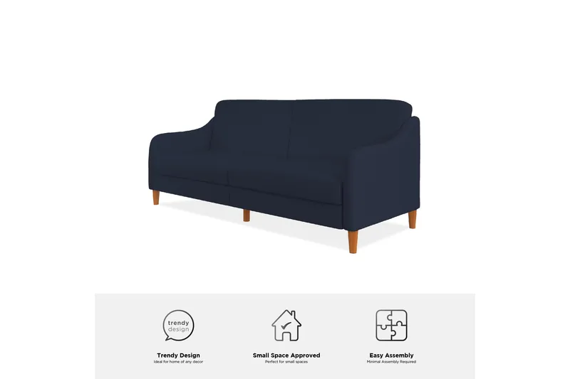 Jasper 2-sits Bäddsoffa Marinblå - Dorel Home - Möbler - Soffa - Bäddsoffa - 2 sits bäddsoffa