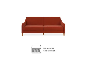 Jasper 2-sits Bäddsoffa Orange - Dorel Home - Möbler - Soffa - Bäddsoffa - 2 sits bäddsoffa