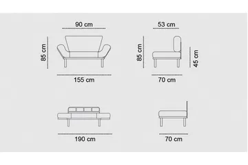 Jenica Bäddsoffa 2-sits - Beige - Möbler - Soffa - Bäddsoffa - 2 sits bäddsoffa
