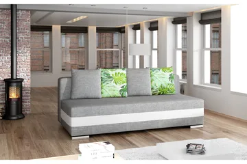 Karolez Bäddsoffa - Grå/Vit - Möbler - Soffa - Bäddsoffa - 2 sits bäddsoffa