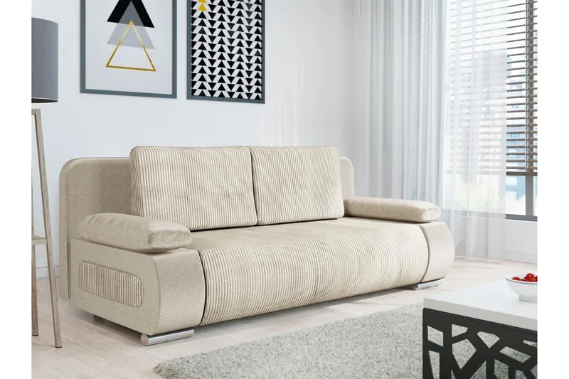Kintore 2-sits Bäddsoffa NO_BRAND beige - Möbler - Soffa - Bäddsoffa - 2 sits bäddsoffa