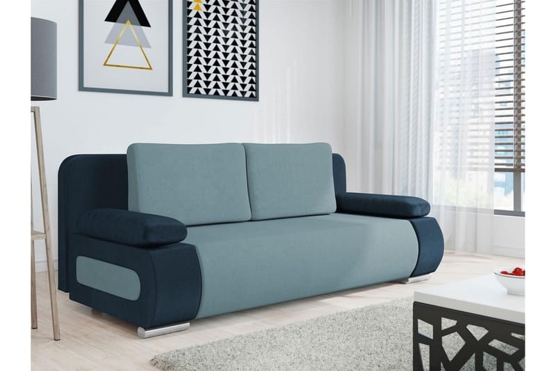 Kintore 2-sits Bäddsoffa NO_BRAND Blue/Green - Möbler - Soffa - Bäddsoffa - 2 sits bäddsoffa