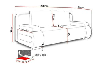 Kintore 2-sits Bäddsoffa NO_BRAND Blue/Green - Möbler - Soffa - Bäddsoffa - 2 sits bäddsoffa