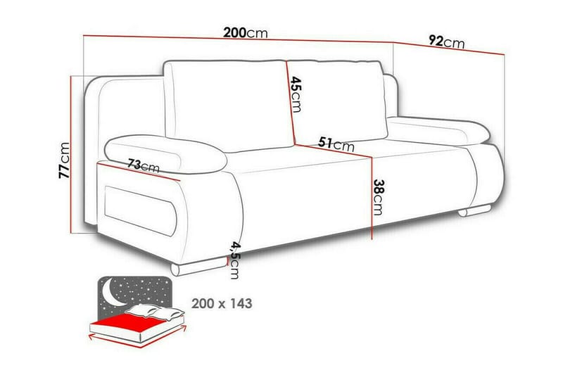 Kintore 2-sits Bäddsoffa NO_BRAND Blue/Green - Möbler - Soffa - Bäddsoffa - 2 sits bäddsoffa