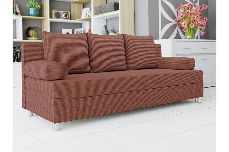 Kintore 2-sits Bäddsoffa NO_BRAND Brown - Möbler - Soffa - Bäddsoffa - 2 sits bäddsoffa