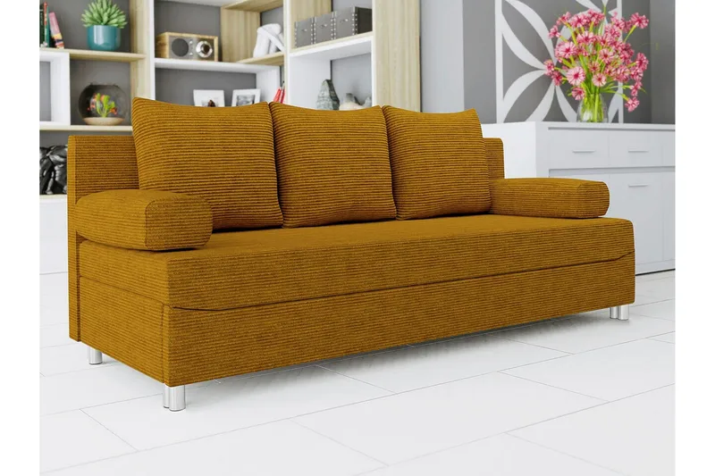 Kintore 2-sits Bäddsoffa NO_BRAND Dark yellow - Möbler - Soffa - Bäddsoffa - 2 sits bäddsoffa
