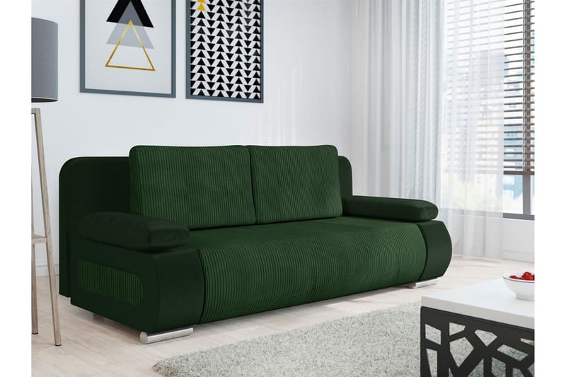 Kintore 2-sits Bäddsoffa NO_BRAND Green - Möbler - Soffa - Bäddsoffa - 2 sits bäddsoffa