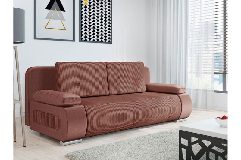 Kintore 2-sits Bäddsoffa NO_BRAND Red - Möbler - Soffa - Bäddsoffa - 2 sits bäddsoffa