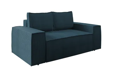 Knocklong 2-sits Bäddsoffa 132x152 cm med Förvaring i Manchestertyg - Blå - Möbler - Soffa - Bäddsoffa - 2 sits bäddsoffa
