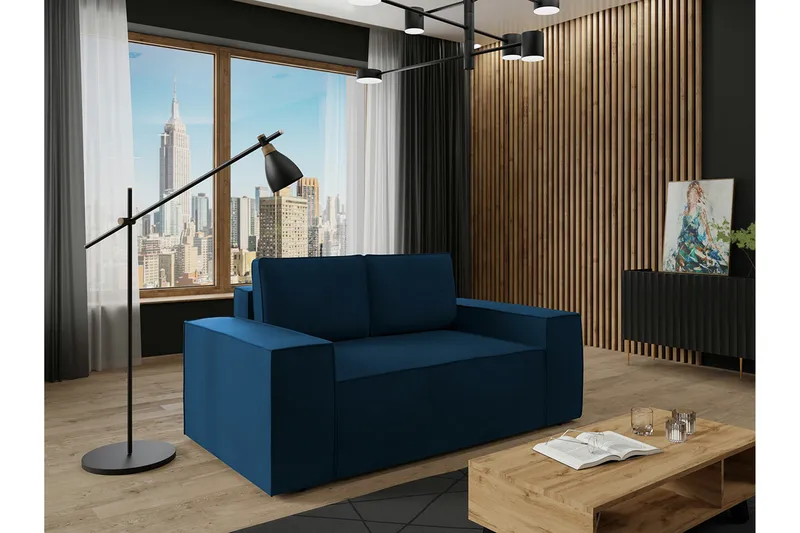 Knocklong 2-sits Bäddsoffa - Blå - Möbler - Soffa - Bäddsoffa - 2 sits bäddsoffa