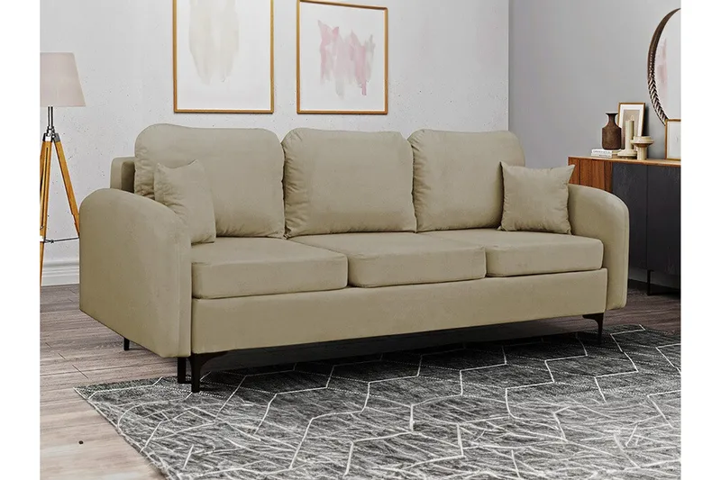 Knocklong 2-sits Bäddsoffa NO_BRAND beige - Möbler - Soffa - Bäddsoffa - 2 sits bäddsoffa