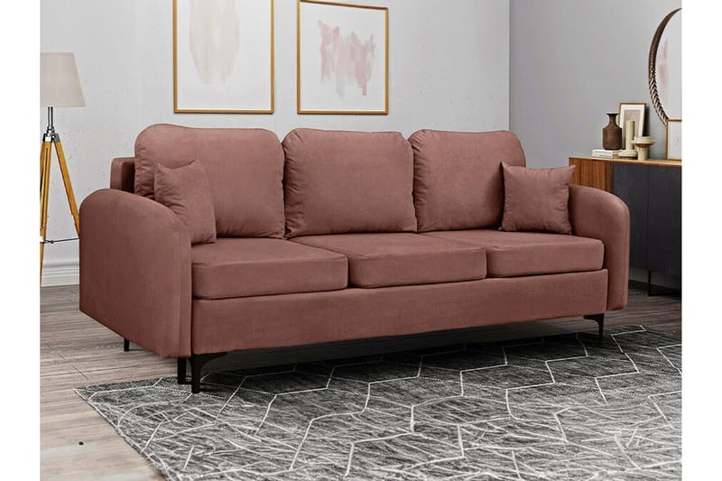 Knocklong 2-sits Bäddsoffa NO_BRAND Brown - Möbler - Soffa - Bäddsoffa - 2 sits bäddsoffa