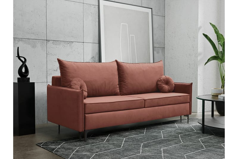 Knocklong 2-sits Bäddsoffa NO_BRAND Brown - Möbler - Soffa - Bäddsoffa - 2 sits bäddsoffa