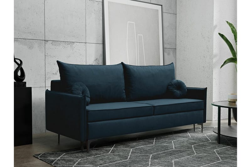 Knocklong 2-sits Bäddsoffa NO_BRAND Dark blue - Möbler - Soffa - Bäddsoffa - 2 sits bäddsoffa