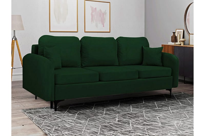 Knocklong 2-sits Bäddsoffa NO_BRAND Dark green - Möbler - Soffa - Bäddsoffa - 2 sits bäddsoffa
