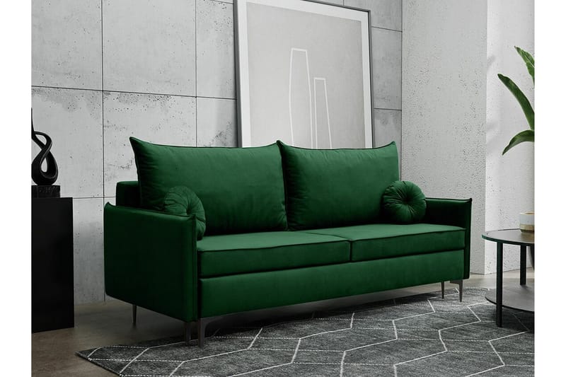 Knocklong 2-sits Bäddsoffa NO_BRAND Dark green - Möbler - Soffa - Bäddsoffa - 2 sits bäddsoffa
