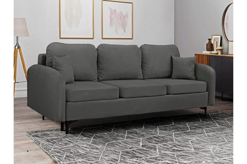 Knocklong 2-sits Bäddsoffa NO_BRAND Dark grey - Möbler - Soffa - Bäddsoffa - 2 sits bäddsoffa