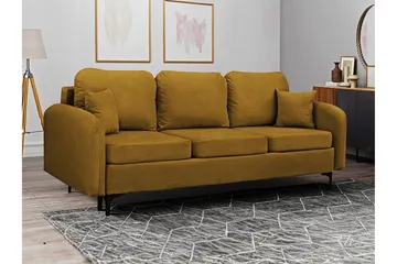 Knocklong 2-sits Bäddsoffa NO_BRAND Yellow-Green - Möbler - Soffa - Bäddsoffa - 2 sits bäddsoffa