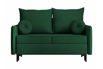 Knocklong 2-sits Längsbäddad Bäddsoffa 129x140 cm med Förvaring i Sammet - Grön - Möbler - Soffa - Bäddsoffa - 2 sits bäddsoffa